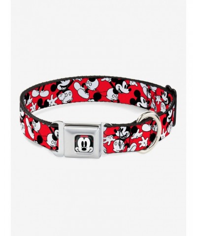 Disney Mickey Mouse Poses Scattered Seatbelt Buckle Dog Collar $8.22 Pet Collars