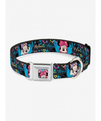 Disney Minnie Mouse Hoody Headphone Poses Seatbelt Buckle Dog Collar $11.21 Pet Collars