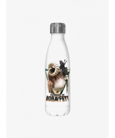 Star Wars The Book of Boba Fett No Time For This White Stainless Steel Water Bottle $11.95 Water Bottles