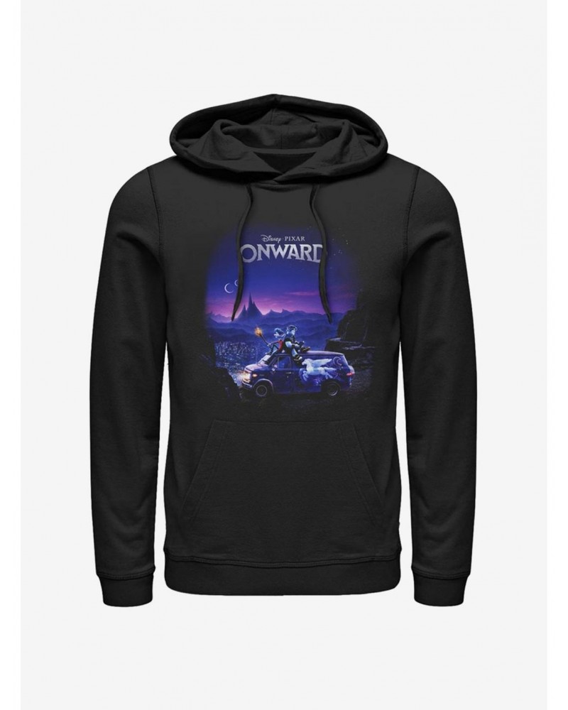 Disney Pixar Onward Poster Knockout Hoodie $21.55 Hoodies