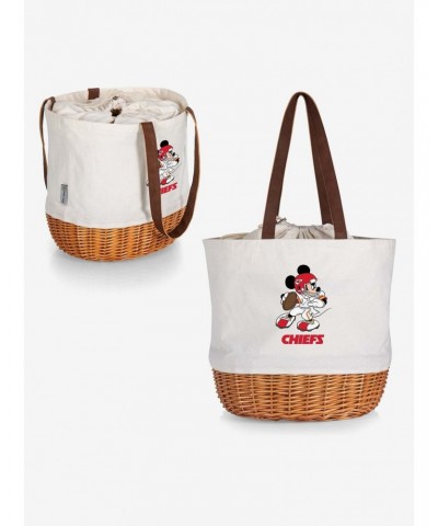 Disney Mickey Mouse NFL Kansas City Chiefs Canvas Willow Basket Tote $31.80 Totes