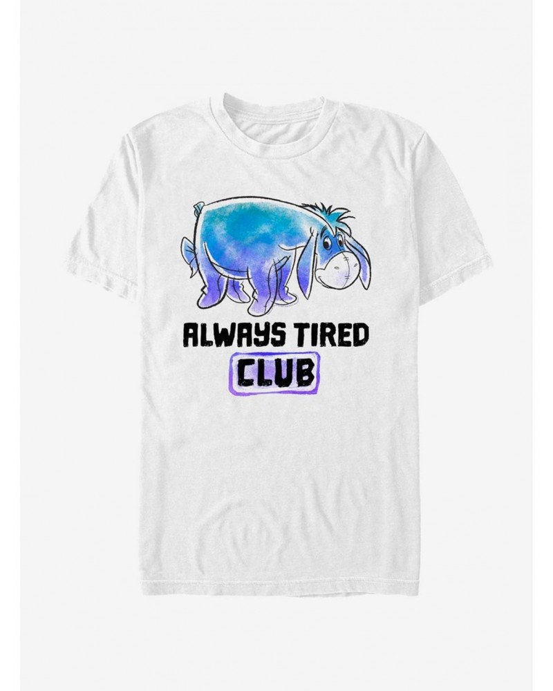 Disney Winnie The Pooh Eeyore Tired Club T-Shirt $10.28 T-Shirts