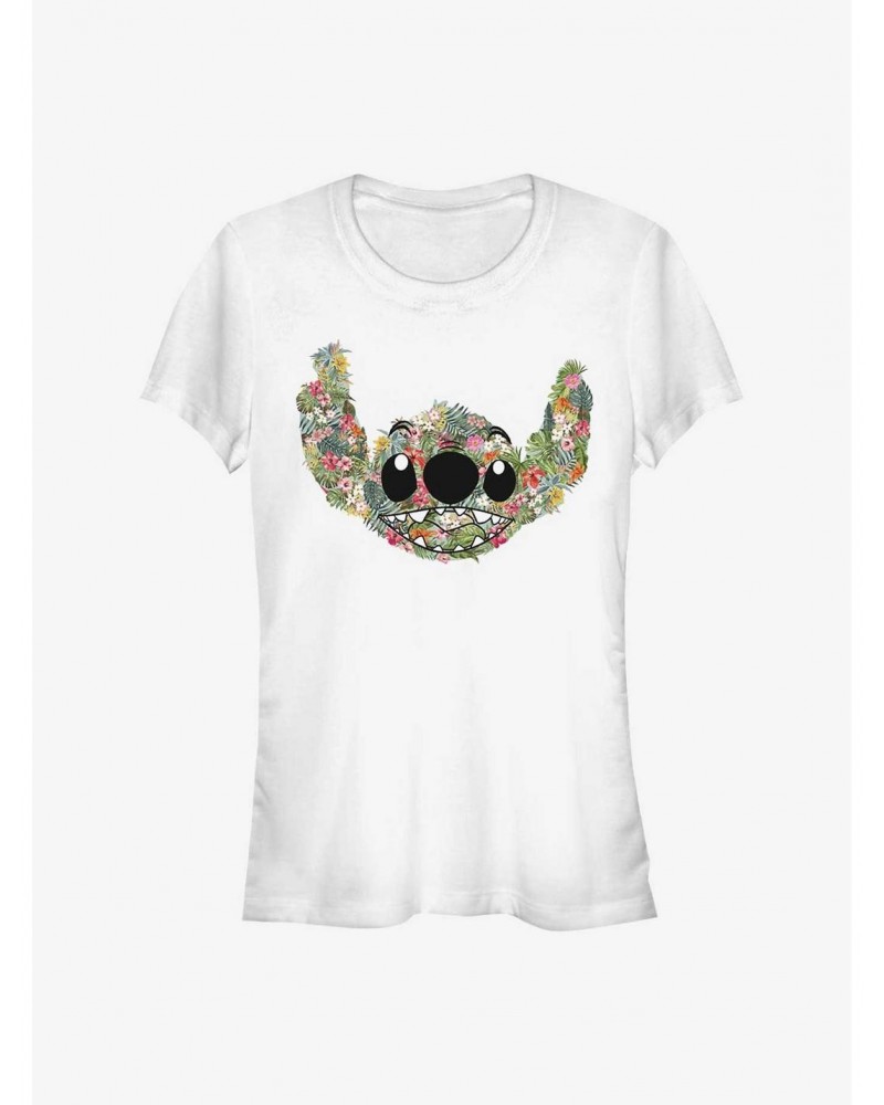 Disney Lilo & Stitch Floral Girls T-Shirt $11.45 T-Shirts