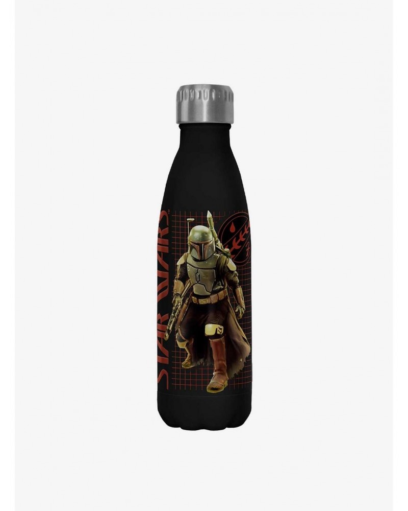 Star Wars The Book of Boba Fett Off The Grid Black Stainless Steel Water Bottle $11.45 Water Bottles