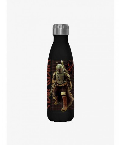 Star Wars The Book of Boba Fett Off The Grid Black Stainless Steel Water Bottle $11.45 Water Bottles