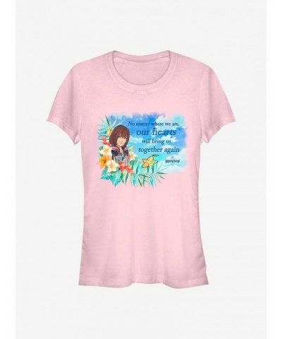 Disney Kingdom Hearts Kairi Floral Girls T-Shirt $10.96 T-Shirts