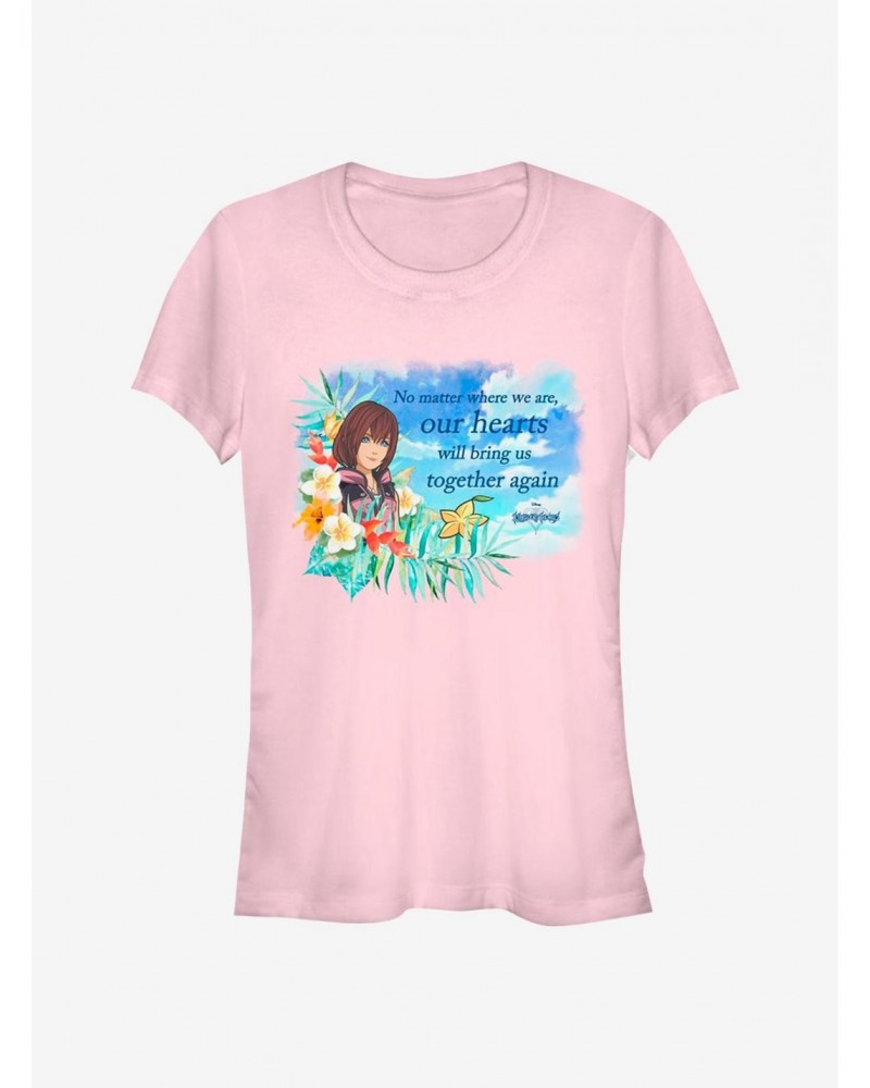 Disney Kingdom Hearts Kairi Floral Girls T-Shirt $10.96 T-Shirts