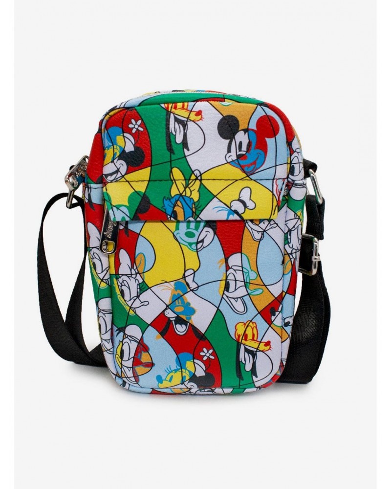 Disney Mickey Mouse The Sensational Six Vegan Leather Crossbody Bag $16.40 Bags