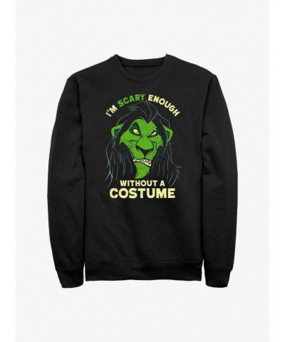 Disney The Lion King Scary Enough Scar Sweatshirt $11.44 Sweatshirts