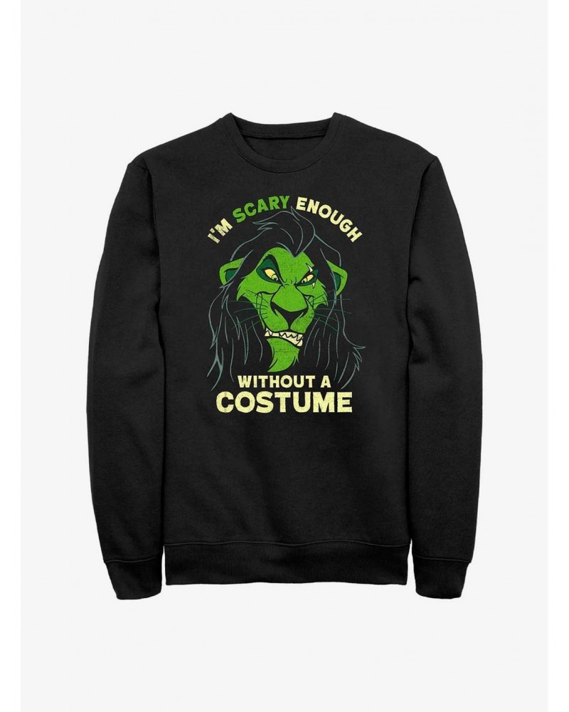 Disney The Lion King Scary Enough Scar Sweatshirt $11.44 Sweatshirts