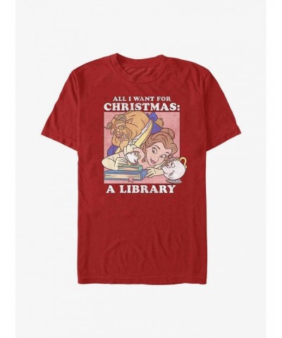 Disney Princess Belle All I Want For Christmas T-Shirt $11.47 T-Shirts