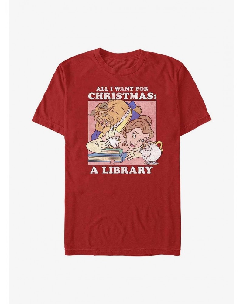 Disney Princess Belle All I Want For Christmas T-Shirt $11.47 T-Shirts