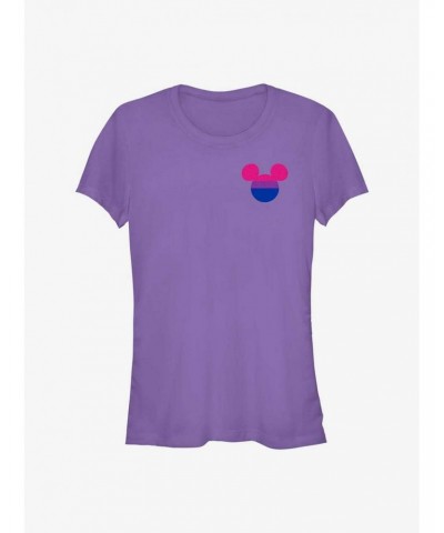 Disney Mickey Mouse Bisexual Badge Pride T-Shirt $8.96 T-Shirts