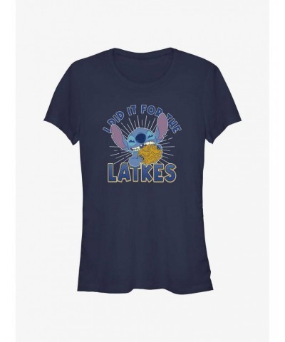 Disney Lilo & Stitch Did It For Hanukkah Latkes Girls T-Shirt $9.21 T-Shirts