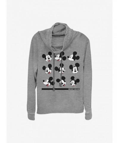 Disney Mickey Mouse Mickey Expressions Cowlneck Long-Sleeve Girls Top $15.27 Tops