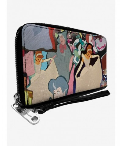 Dinsey Cinderella Characters Collage Zip Around Wallet $14.31 Wallets