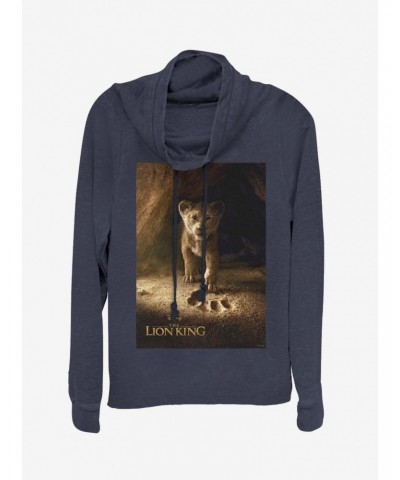 Disney The Lion King 2019 Simba Poster Cowl Neck Long-Sleeve Girls Top $19.76 Tops