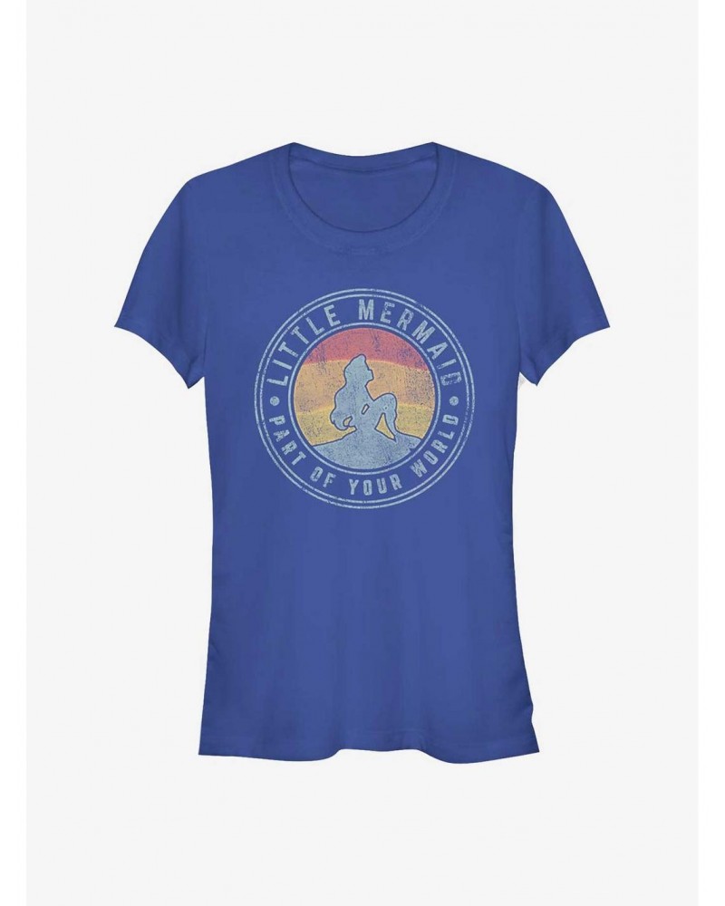 Disney The Little Mermaid Sunset Badge Girls T-Shirt $9.96 T-Shirts