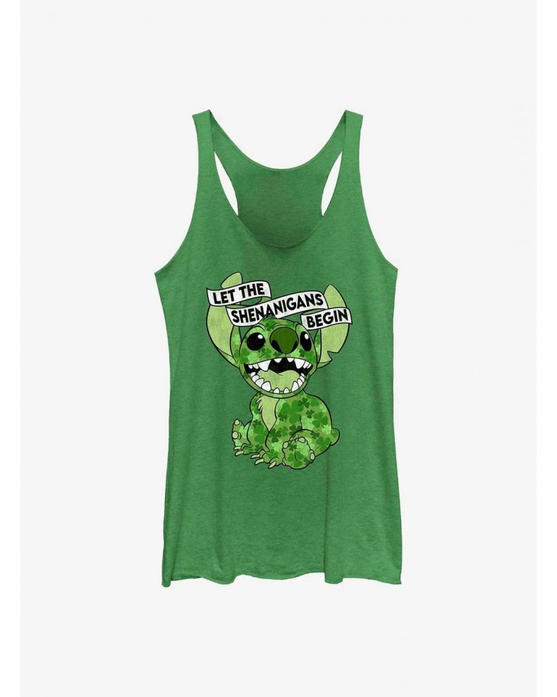 Disney Lilo & Stitch Clover Stitch Let The Shenanigans Begin Girls Tank $12.69 Tanks