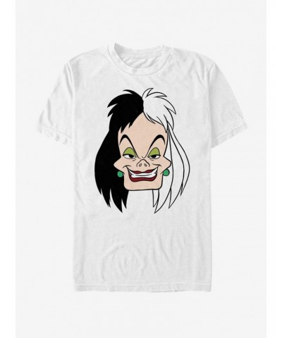 Disney 101 Dalmatians Cruella Big Face T-Shirt $11.23 T-Shirts