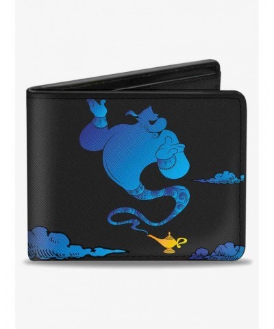 Disney Aladdin Genie Lamp Silhouette Pose Clouds Bifold Wallet $7.32 Wallets