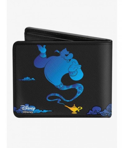 Disney Aladdin Genie Lamp Silhouette Pose Clouds Bifold Wallet $7.32 Wallets