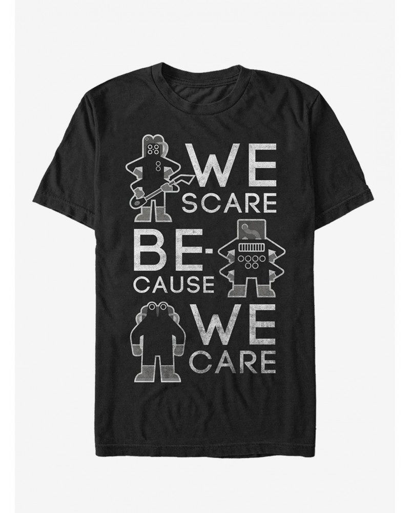 Disney Pixar Monsters Inc Scare Because We Care T-Shirt $7.17 T-Shirts