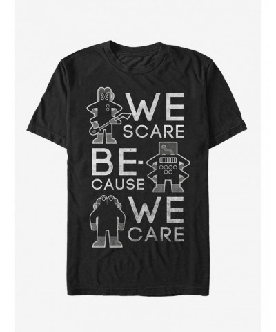 Disney Pixar Monsters Inc Scare Because We Care T-Shirt $7.17 T-Shirts