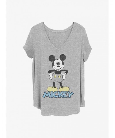 Disney Mickey Mouse 90S Mickey Girls T-Shirt Plus Size $12.72 T-Shirts