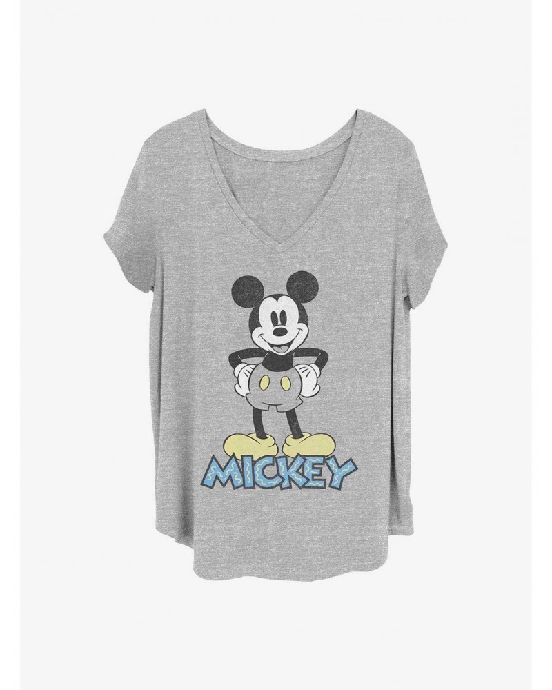 Disney Mickey Mouse 90S Mickey Girls T-Shirt Plus Size $12.72 T-Shirts