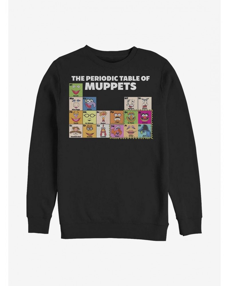 Disney The Muppets Periodic Table Of Muppets Crew Sweatshirt $11.44 Sweatshirts