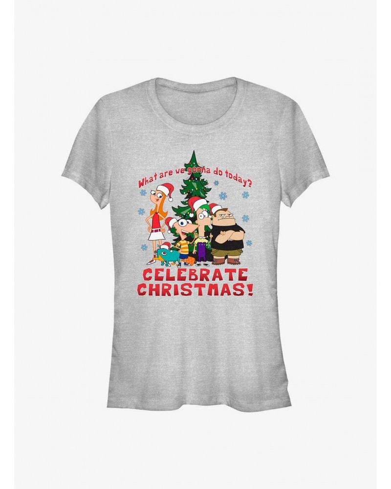 Disney Phineas And Ferb Christmas Girls T-Shirt $11.21 T-Shirts