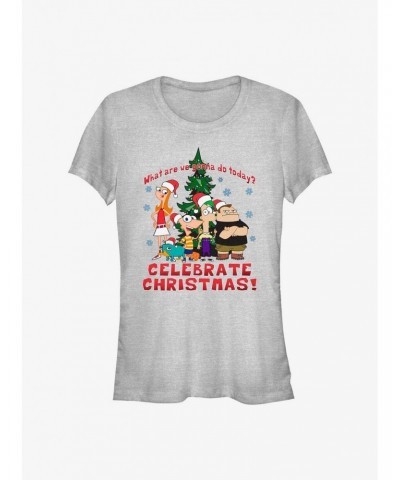 Disney Phineas And Ferb Christmas Girls T-Shirt $11.21 T-Shirts