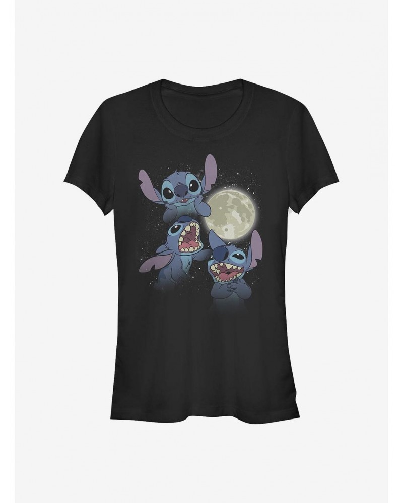 Disney Lilo & Stitch Three Stitch Moon Girls T-Shirt $11.21 T-Shirts