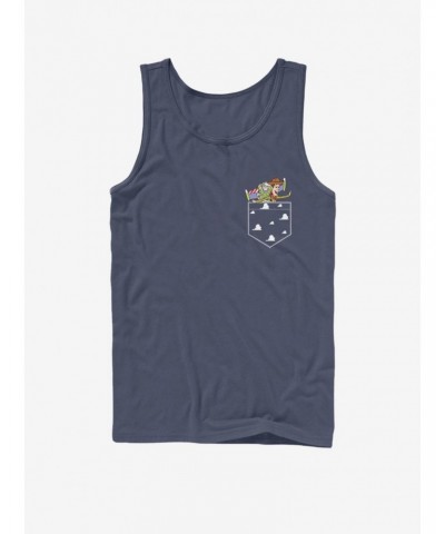 Disney Pixar Toy Story Buzz and Woody Flying Faux Pocket Tank $7.97 Tanks