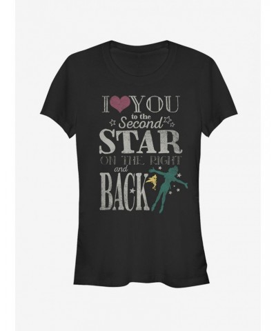 Peter Pan Love You to Second Star Girls T-Shirt $10.46 T-Shirts