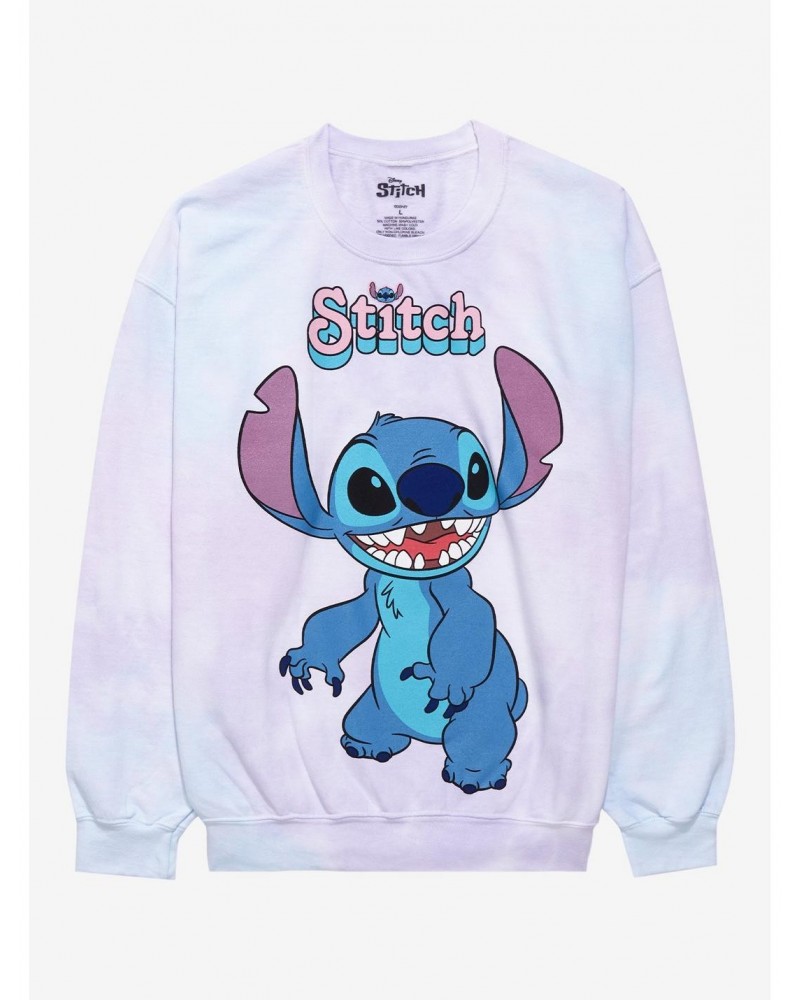 Disney Stitch Tie-Dye Girls Sweatshirt Plus Size $24.71 Sweatshirts