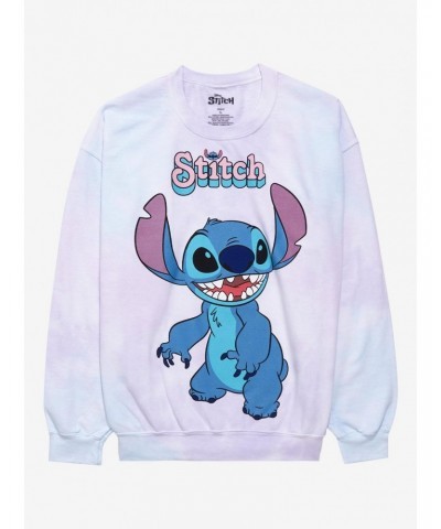 Disney Stitch Tie-Dye Girls Sweatshirt Plus Size $24.71 Sweatshirts