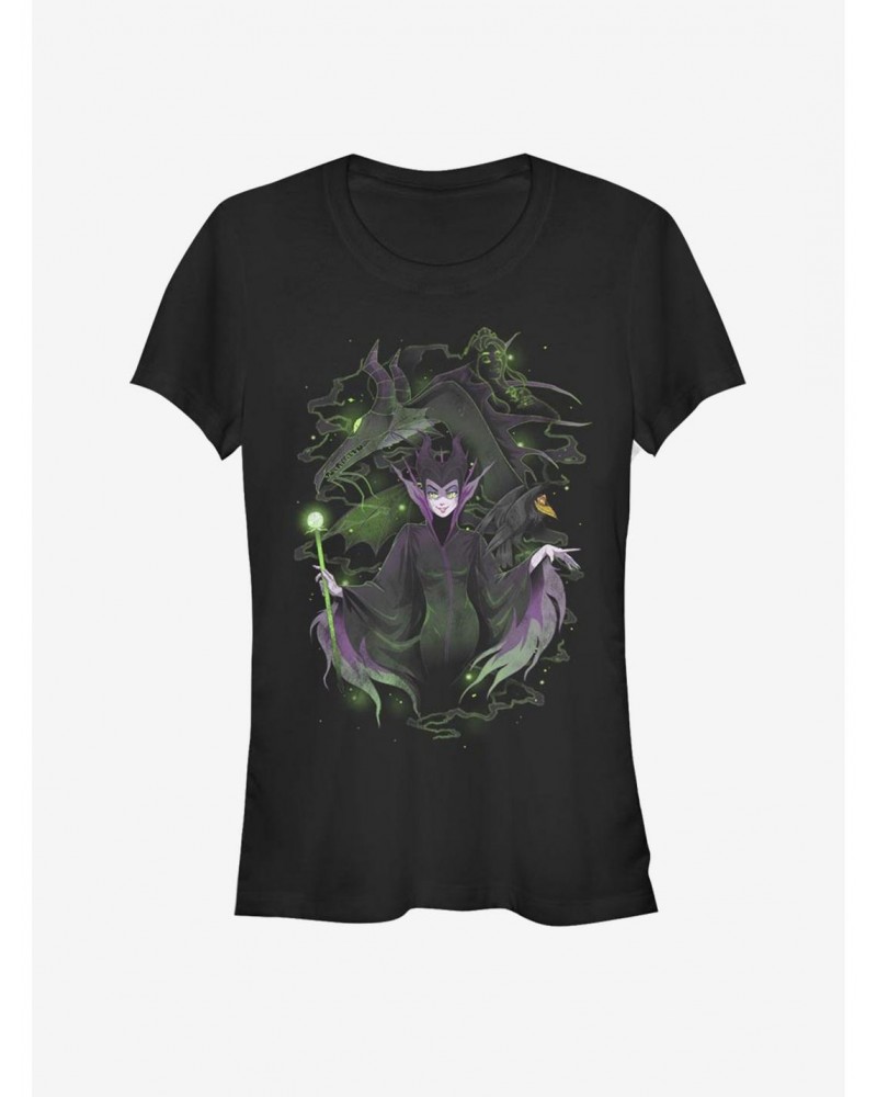 Disney Villains Maleficent Manga Girls T-Shirt $8.22 T-Shirts