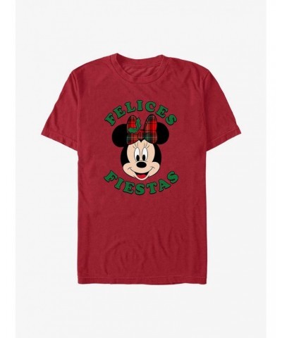 Disney Minnie Mouse Felices Fiestas Happy Holidays in Spanish T-Shirt $10.04 T-Shirts