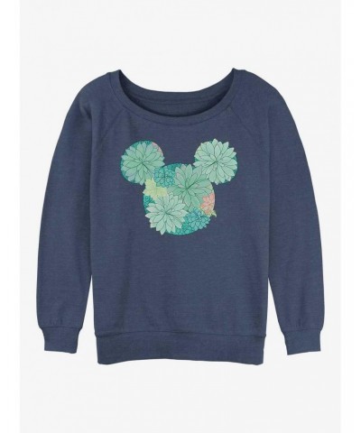 Disney Mickey Mouse Succulents Girls Slouchy Sweatshirt $15.13 Sweatshirts